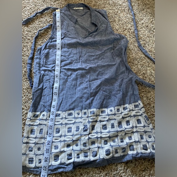 TULLE tunic top with embroidery - Picture 4 of 5